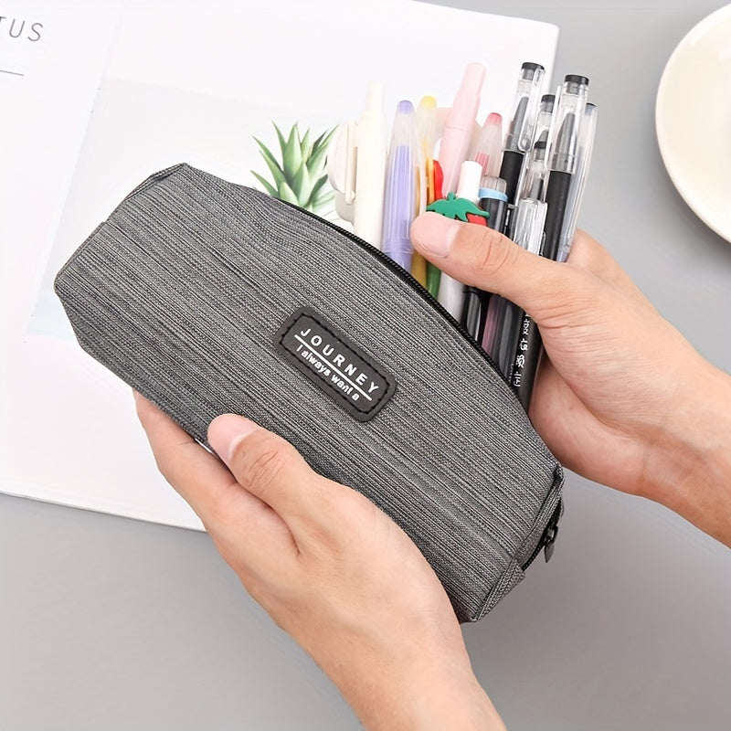 Creative Pencil Cases Carry Zipper Pen Box Oxford Cloth Pencil Bag
