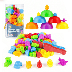 Kids' Rainbow Dino Counting & Classification Math Toy Set