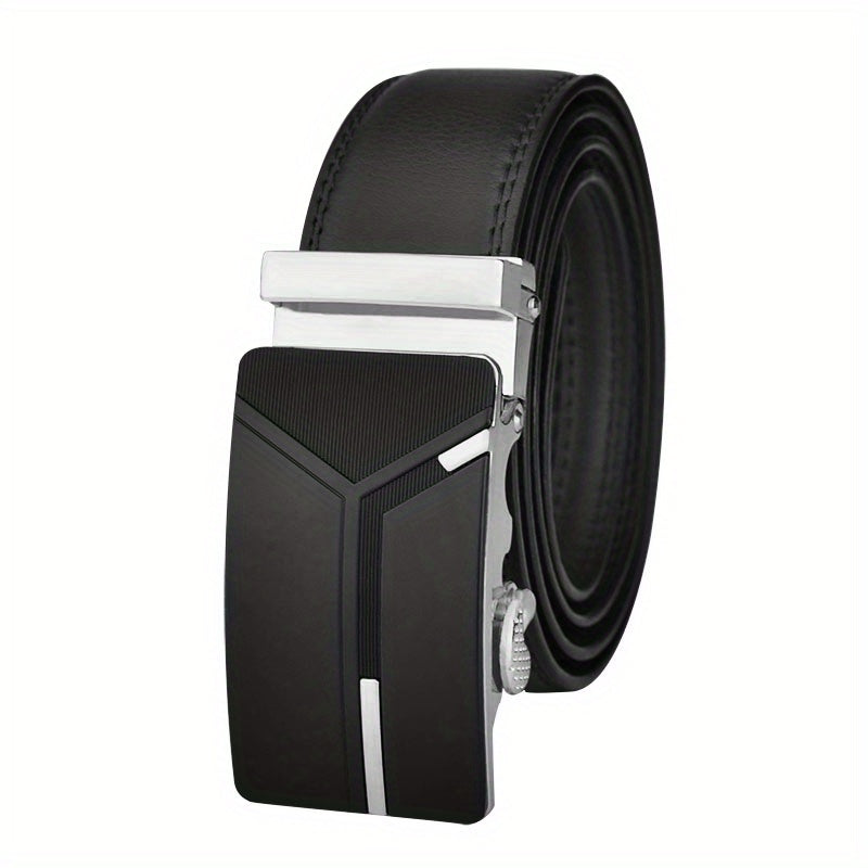 Men's Cow Leather Belt Ratchet Automatic Buckle Belts For Men