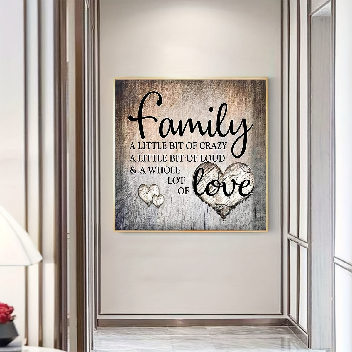 DIY Round Diamond Painting LOVE Text 30x30cm