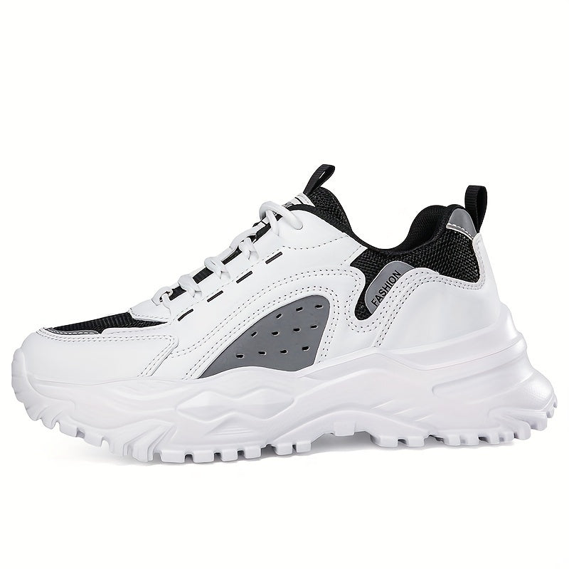Women's Soft Sole Breathable Chunky Sneakers Lace-Up Casual Running Shoes