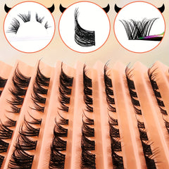 80 Clusters Eyelashes Fox Eye Sexy Lashes DIY Faux Mink False Eyelashes