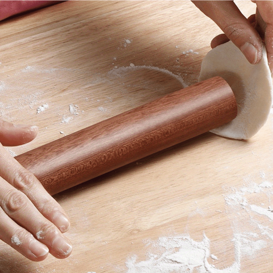 28.96cmx4 Ebony Wood Rolling Pin for Baking