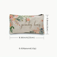 Plants Pattern Makeup Bag Zipper Pouch