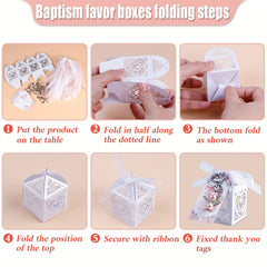 12pcs Angel Keychain Favors with Thank You Cards