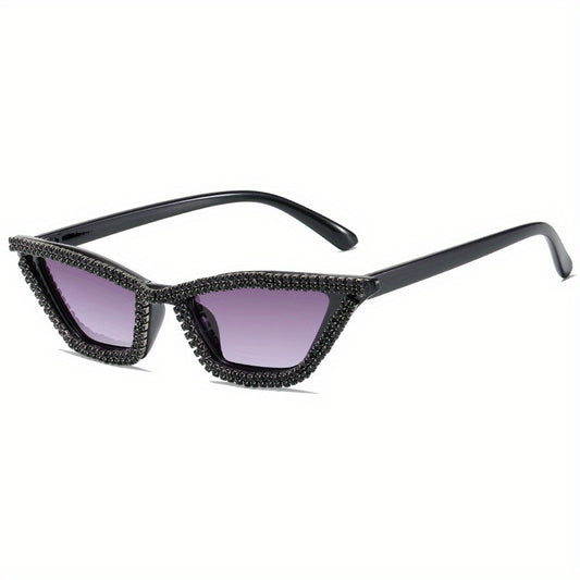 Y2K Rhinestone Cat Eye Sunglasses For Women Men UV400