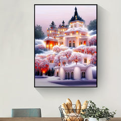Fairy Tale Castle Canvas Painting Poster for Home Wall Decoration