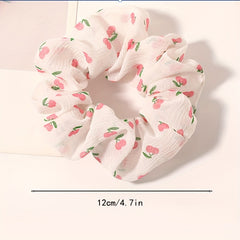 Girls Sweet Cherry Floral Hair Tie Hair Bands Ponytail Holders