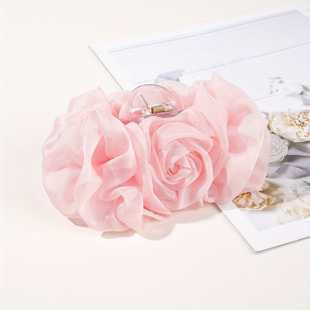 Large Solid Hair Claw Bow Hair Clip for Women