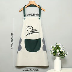 Waterproof Kitchen Apron 27.5 x 26.7inch Erasable Hand Apron