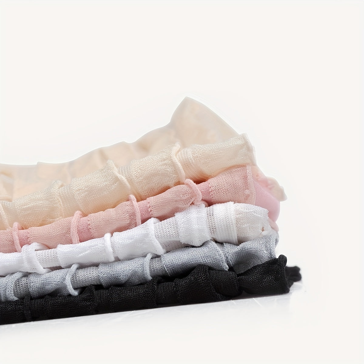 Solid Ruffles Beanie Cap for Women