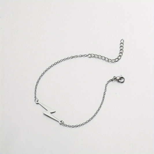 Men's Lightning Round Love Bracelet, Adjustable Charm