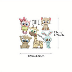 5pcs Animal Patches Iron On For T Shirt DIY Decoration