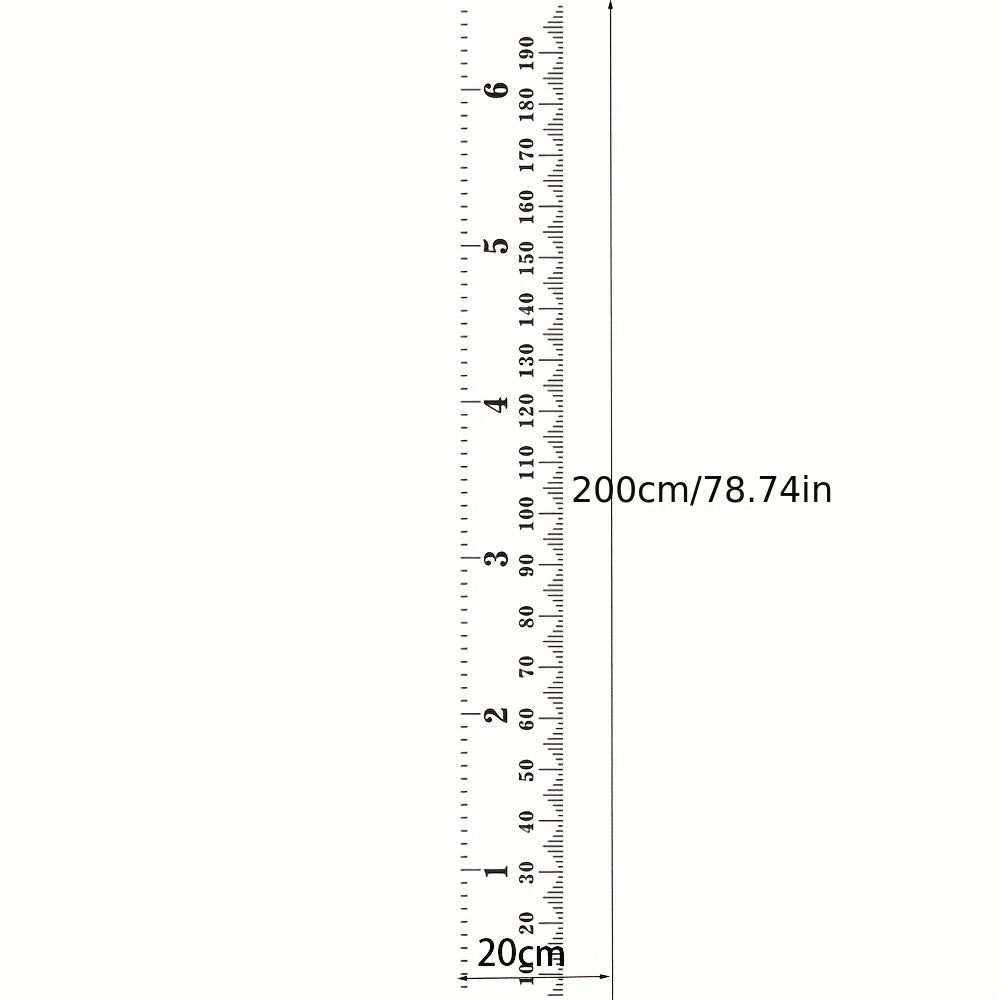 Wooden Height Measure Ruler Wall Sticker for Kids Room Decor