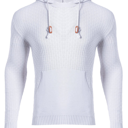 Hooded Knitted Sweater Men's Casual Pullover For Fall Winter