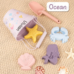 Silicone Beach Bathroom Travel Toys Set for Kids
