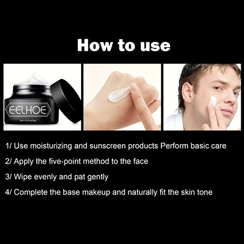 Men's Natural Nude Face Cream Concealer Acne Marks Moisturizing Lazy Beauty