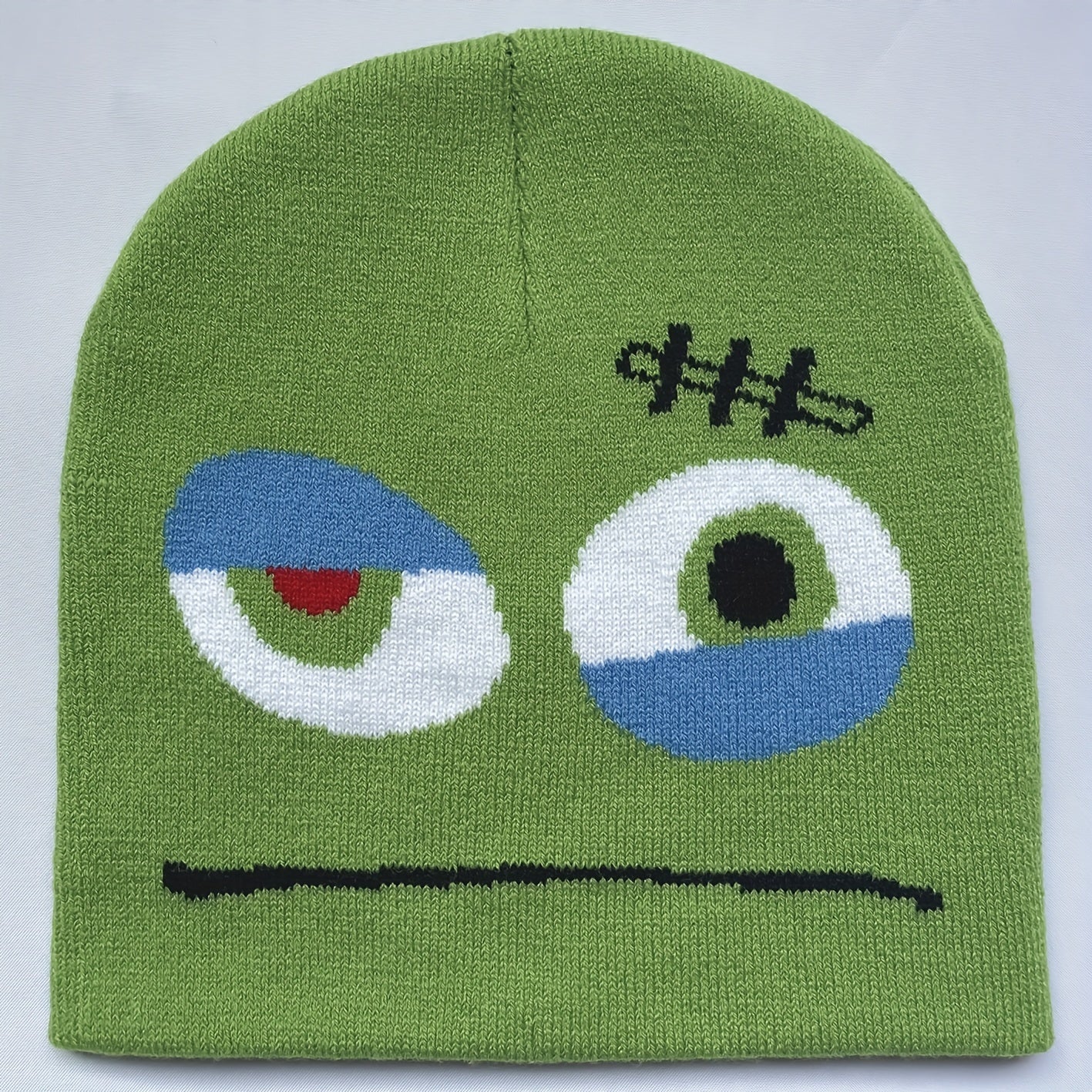 Fashionable Windproof Knit Beanie Hat Pirate Cartoon Embroidery
