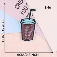 Sequin Embroidered Patches Set with Sewing Kit - DIY Cloth Stick