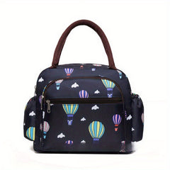 Cartoon Pattern Satchel Bag Zipper Lunch Bag for Work