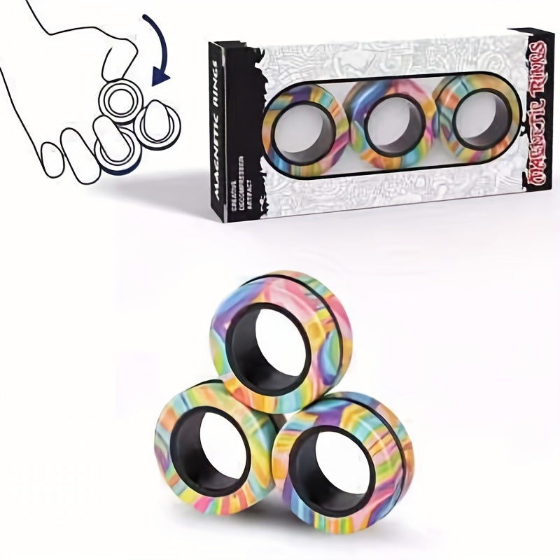 Magnetic Finger Ring Fidget Toy Halloween Christmas Gift
