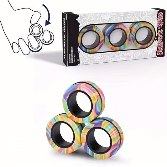 Magnetic Finger Ring Fidget Toy Halloween Christmas Gift