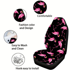 Flamingo Print Car Seat Cover