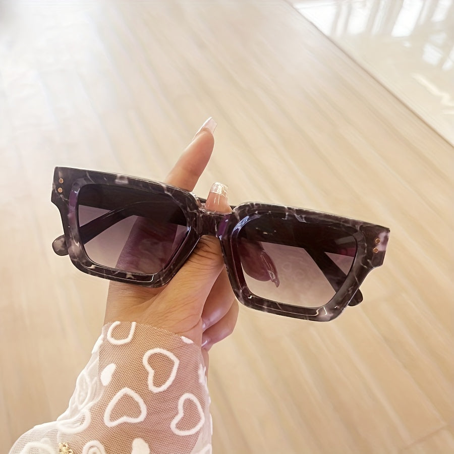 Retro Tortoiseshell Square Sunglasses UV400 Sun Shades