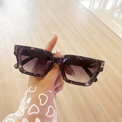 Retro Tortoiseshell Square Sunglasses UV400 Sun Shades