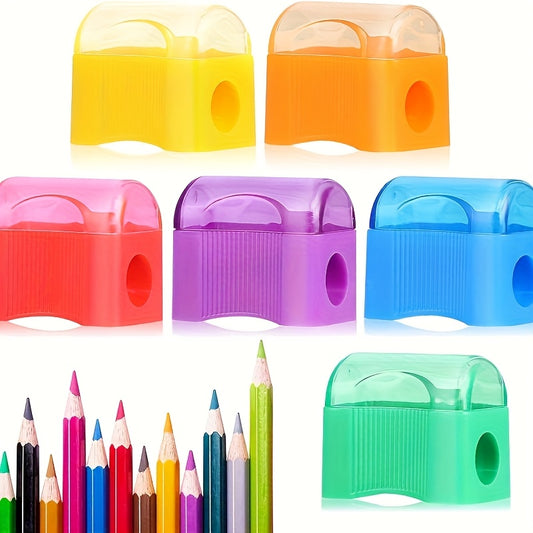48pc Colorful Bread Pencil Sharpener w/ Lids, Assorted Colors