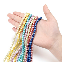 100pcs Glass Pearl Beads for DIY Jewelry Making