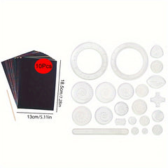 22pcs Spirograph Arts Craft Kit w/ Rainbow Magic Ruler