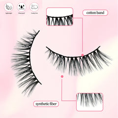 7 Pairs Cat Eye Lashes Cluster Fluffy Natural Faux Mink False Eyelashes