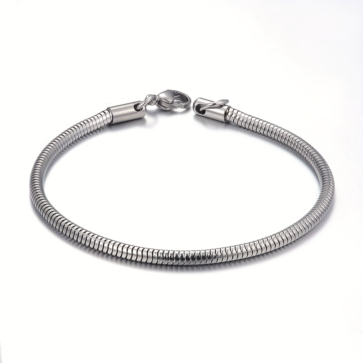 Men's Stainless Steel Snake Bone Chain Bracelet
