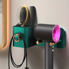 Stylish Wall Mounted Hair Dryer Holder - No Punching Needed
