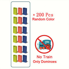 Automatic Domino Train Toy Sensory Training DIY Gift Random Colors
