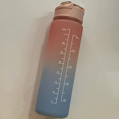 Gradient Water Bottle 26oz Sports Cup Portable Drinkware for Outdoor Activities