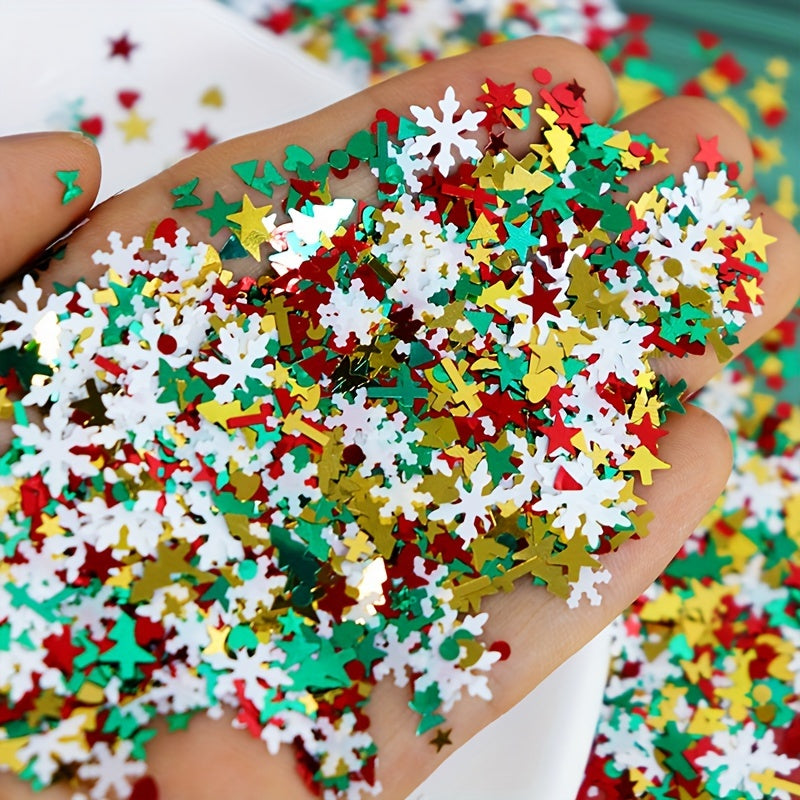 Festive Snowflake Sequin Sprinkles Mix