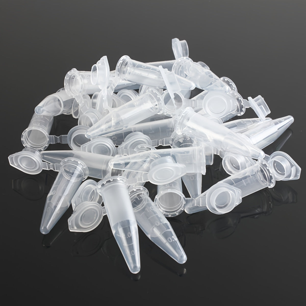 50pcs 1.5ml Micro Plastic Test Tube Centrifuge Vial Snap Cap