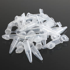 50pcs 1.5ml Micro Plastic Test Tube Centrifuge Vial Snap Cap
