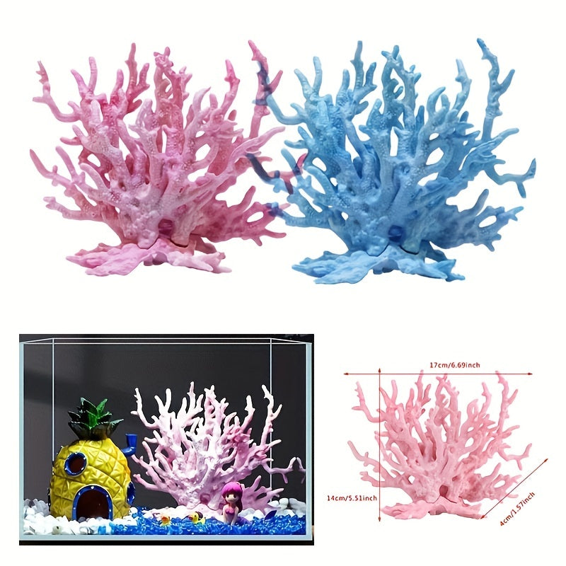 Realistic Artificial Coral Plant Ornament for Fish Tanks