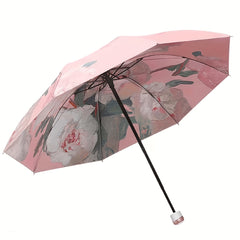 Floral Princess Girls Women's UV Protection Compact Umbrella