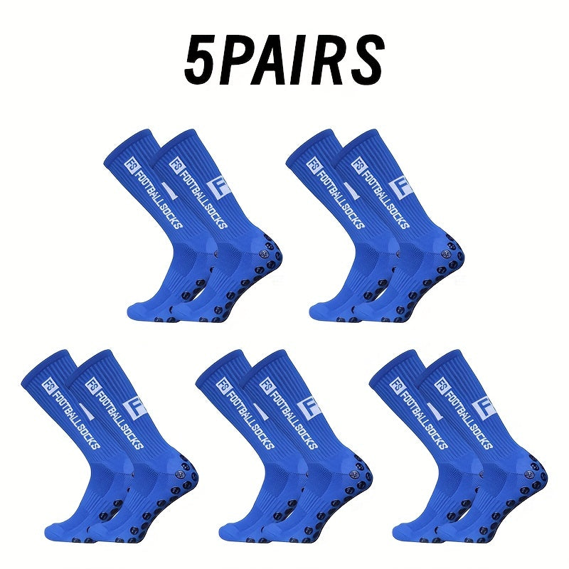 5 pairs Unisex Letter Pattern Mid calf Football Socks