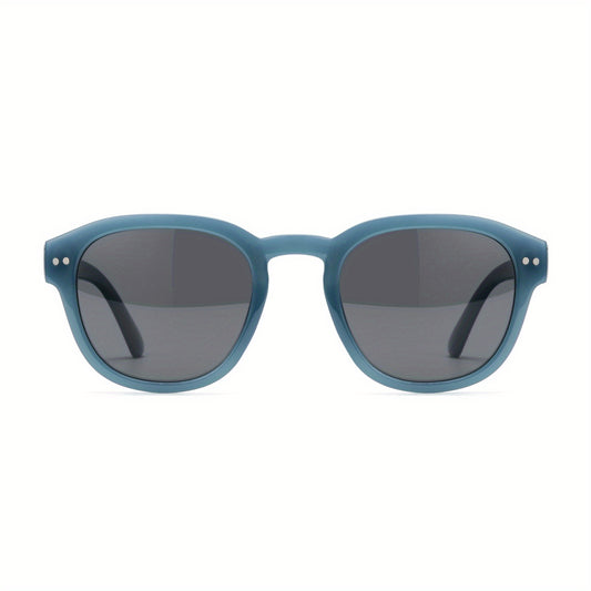 OUWEN Polarized Round Sunglasses Milky/Smoke UV400 Protection VF2221E