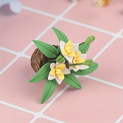 1:12 Dollhouse Clay Flower Pot Model Decoration Gift