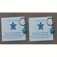 Turtle Pendant Keychain for Car Keys Backpacks Wallets