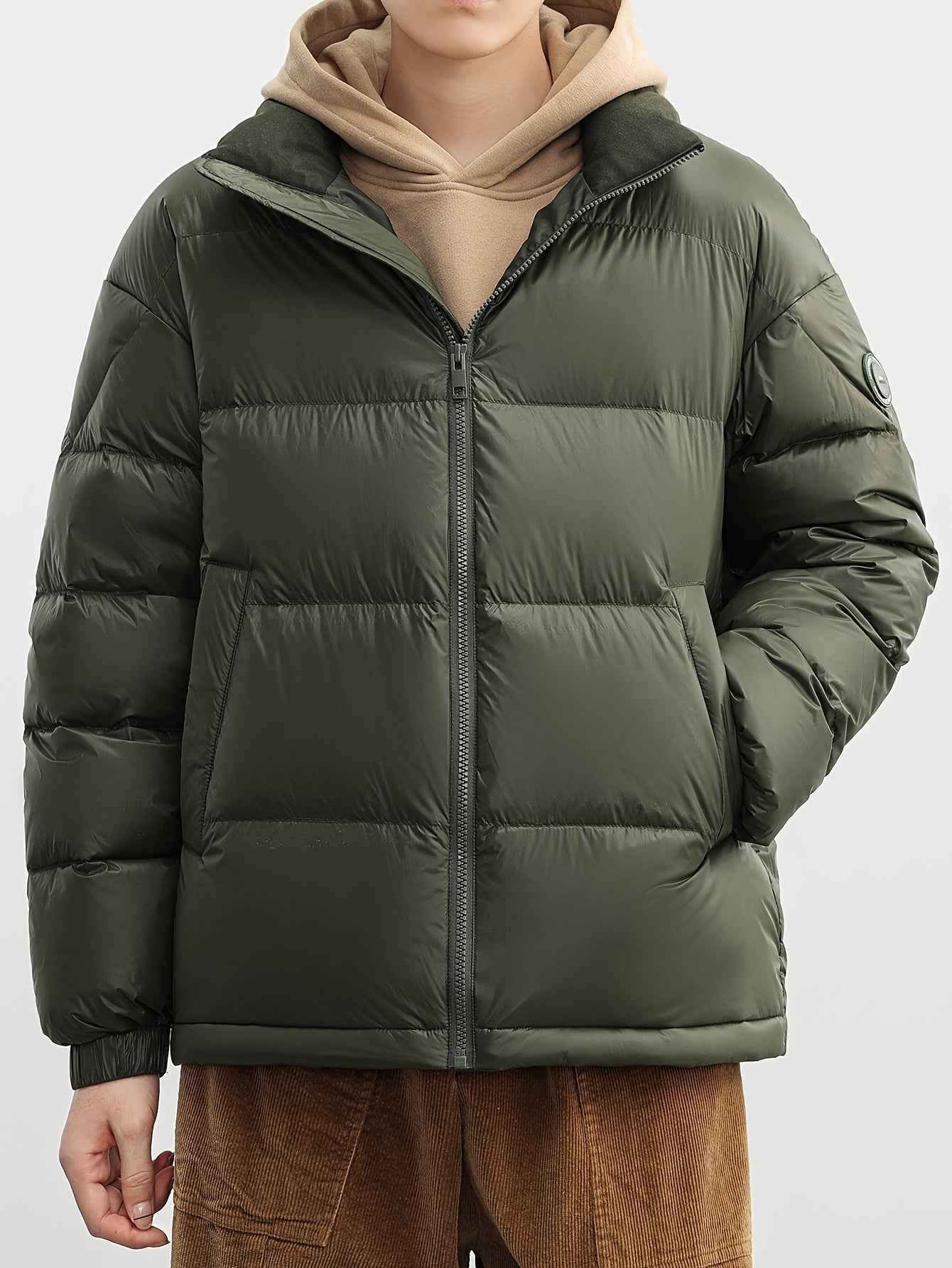 Men's Padded Jacket Stand Collar Thermal Coat
