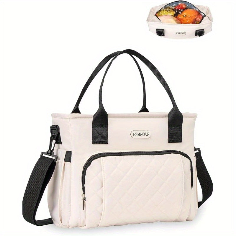 ESMNONA Insulated Lunch Bag Leakproof Nylon Cooler Tote