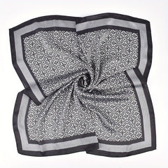 Geometric Floral Bandana Silk Scarf Solid Satin Shawl Neckerchief