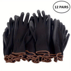 12 Pairs Protective Work Gloves Wear resistant Non slip Anti static Safety Glove